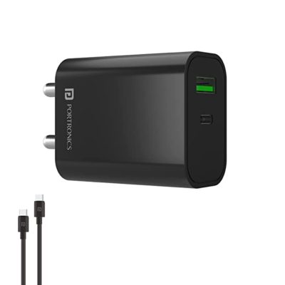 Portronics Adapto 20W Mobile Charger + PD With Cable